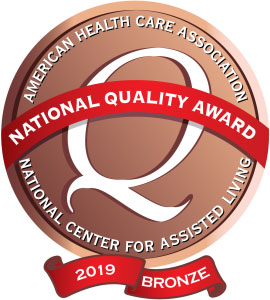 2019 Bronze National Quality Award from the American Health Care Association and the National Center for Assisted Living