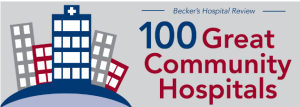 Logo for Becker's Hospital Review of 100 Great Community Hospitals
