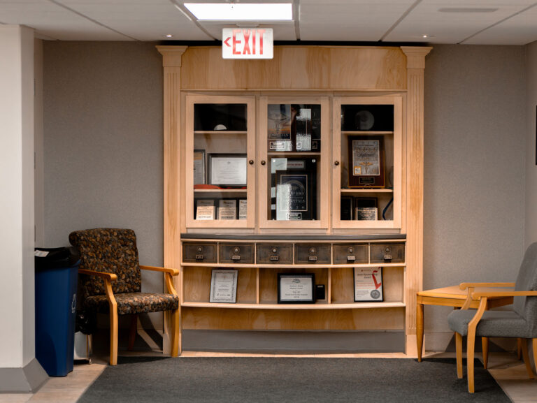 Awards Case Waiting Area